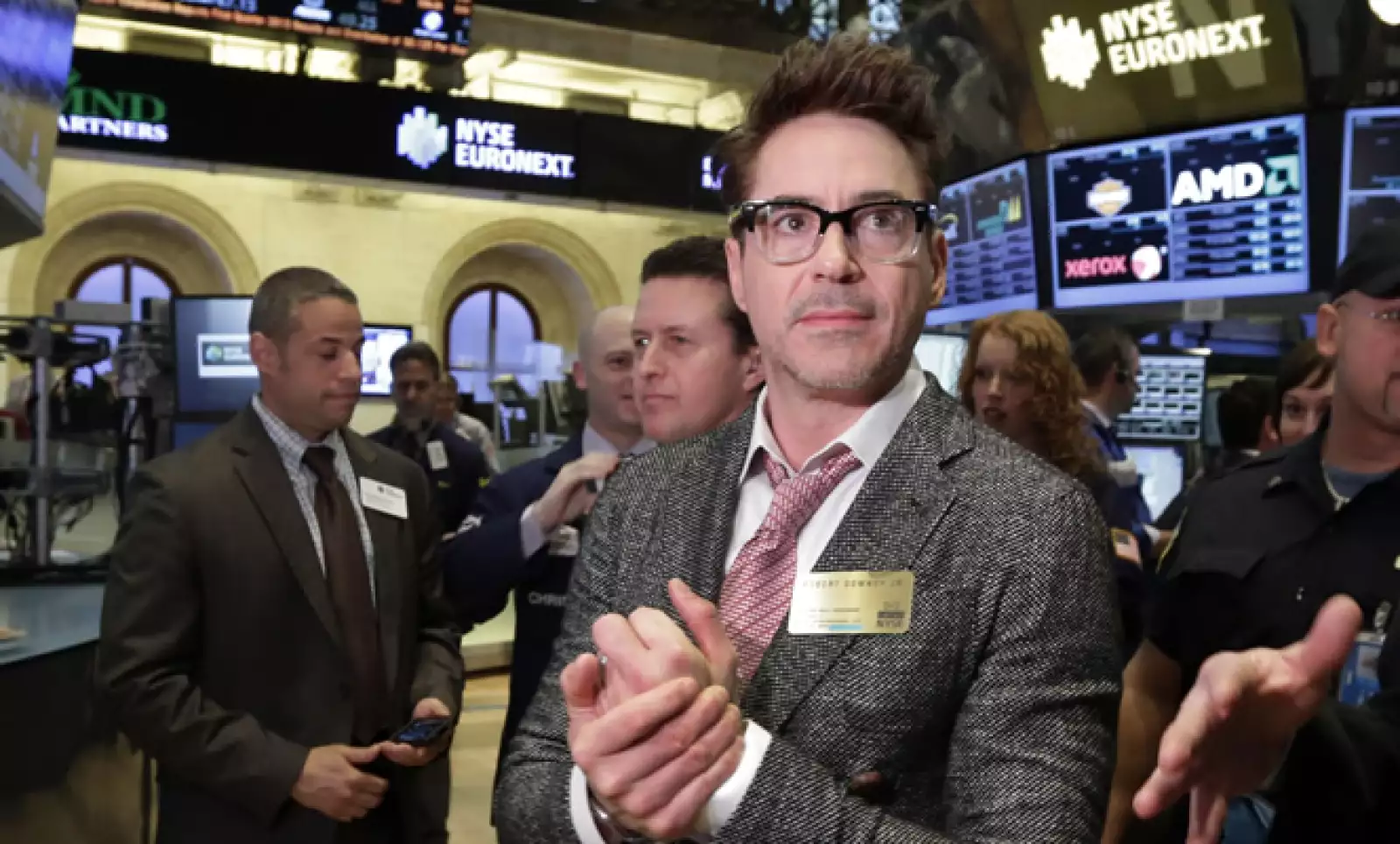 Downey, quien interpreta al millonario Tony Stark, promociona la tercera parte de Iron Man que se estrena este viernes en Estados Unidos.