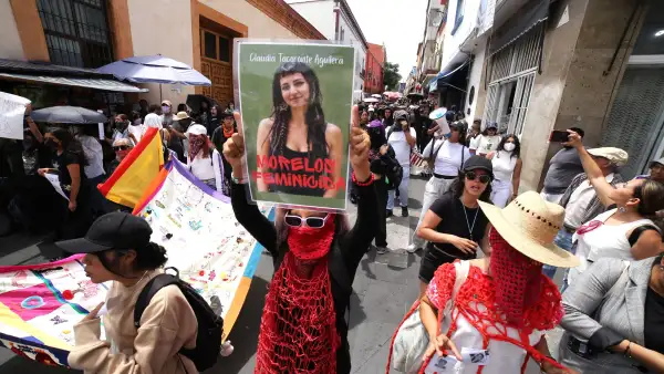 Protesta por el feminicidio de Claudia Tacoronte Aguilera