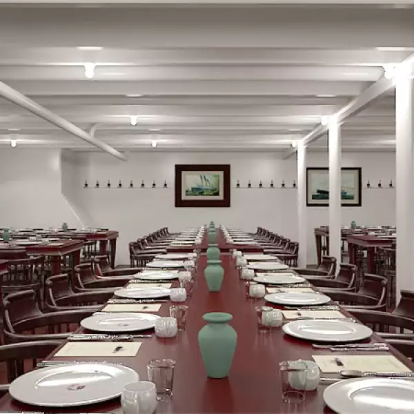 El Titanic II también posee comedor de tercera clase, en donde se podrán degustar una variedad de platillos.