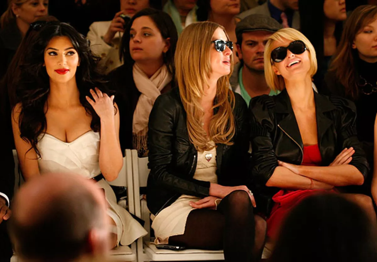 En front row, durante NYFW 2009.