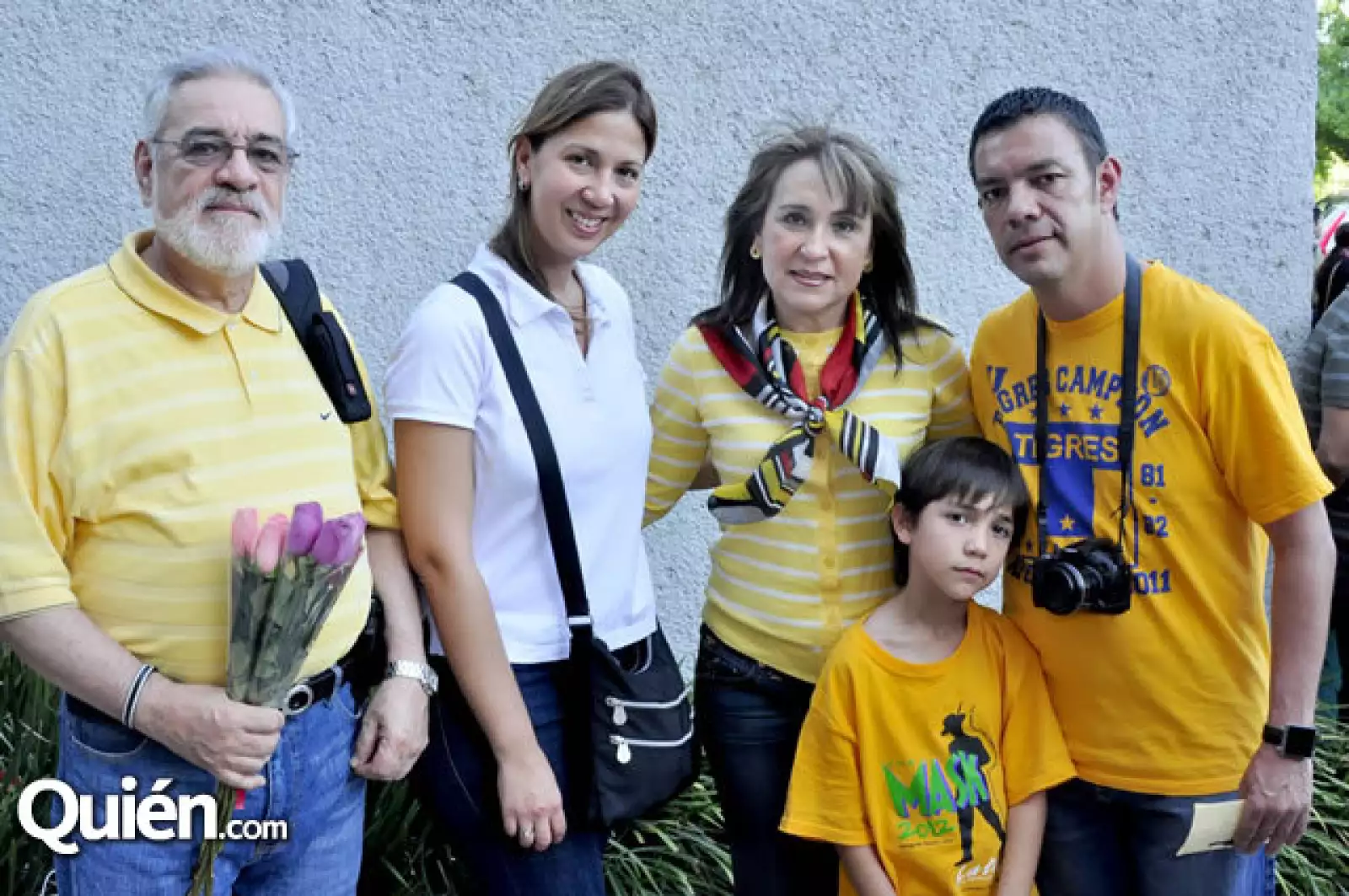 Jorge Infante, Silvia y Rocío Cano, Camilo Infante y Camilo Infante Jr.