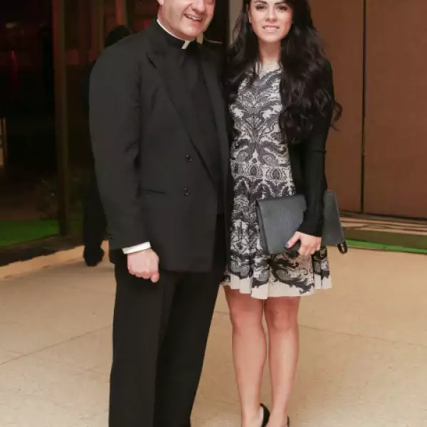 Padre Jesús Quirce y Paulina Peña.