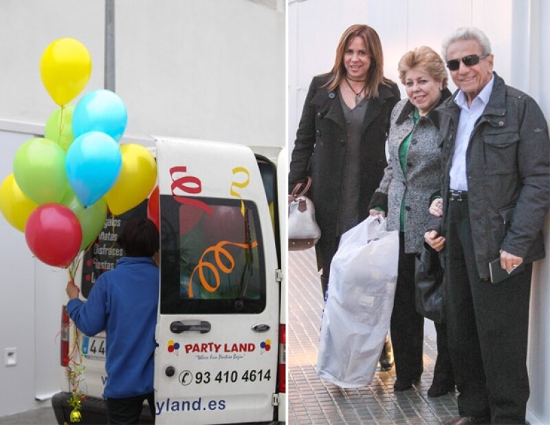 Desde temprano, una camioneta llegó a la casa de Shakira y Piqué para entregar la decoración.