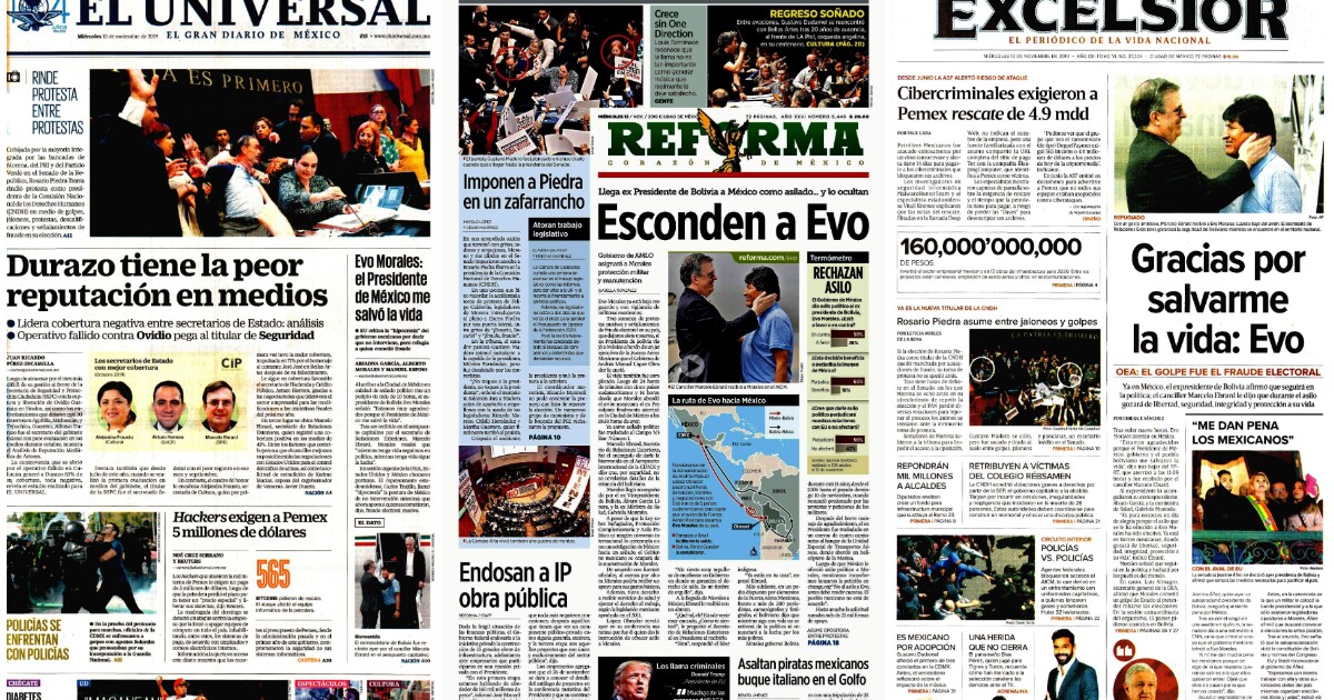 #EnPortadas 📰 Evo llega a México; Durazo, con la peor ...