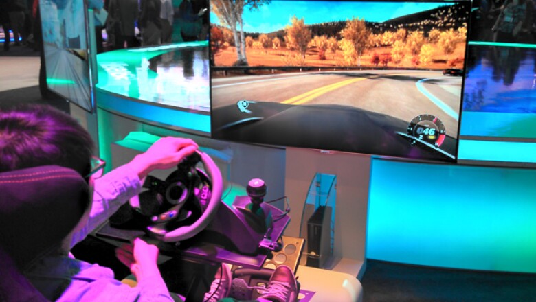 Siempre hay un momento para relajarse en el CES 2013, que se realiza en Las Vegas, Nevada.