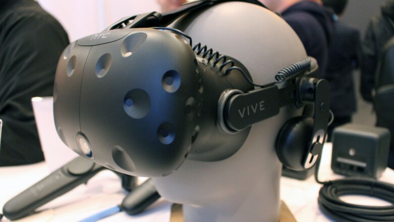 Los anteojos de realidad virtual Vive de HTC.