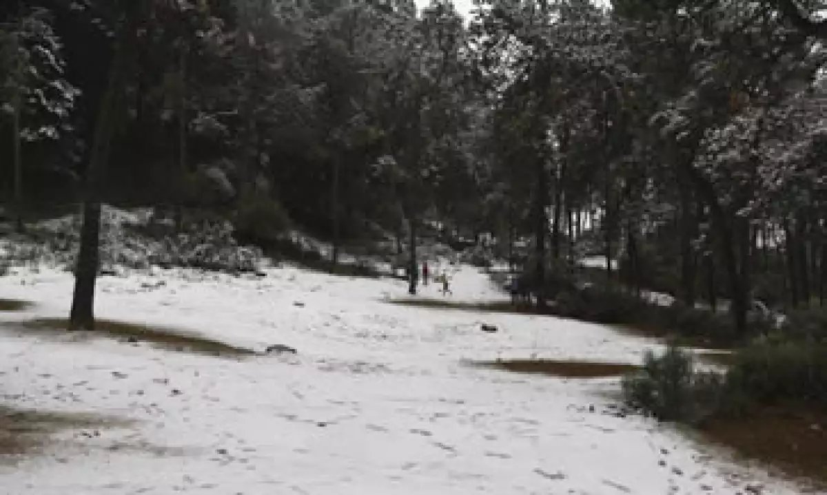 La nevada registrada el miércoles en Ixtapaluca, Estado de México. (Foto: Cuartoscuro)
