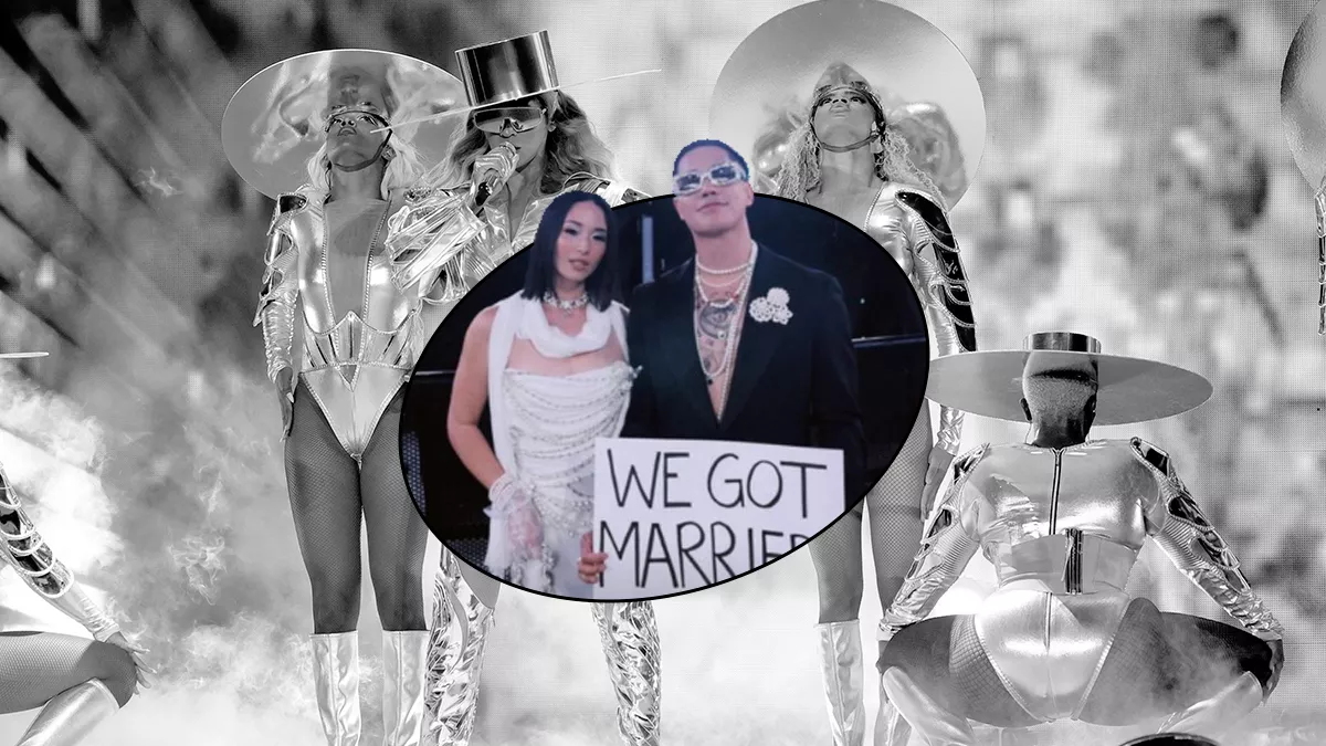 Fan de Beyoncé se viste de novia en el concierto para celebrar su aniversario de bodas.