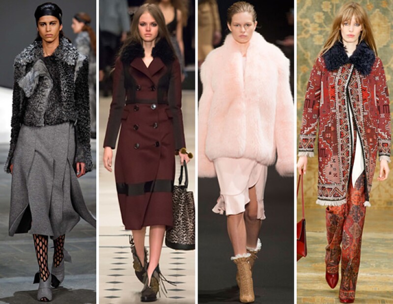 Looks de las colecciones otoño-invierno 2015 de Proenza Schouler, Burberry, Altuzarra y Tory Burch.