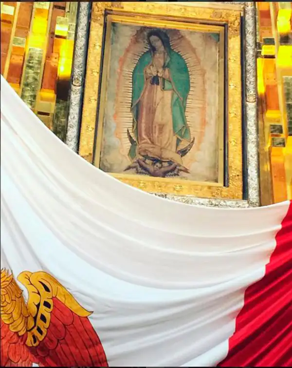 Con esta foto, Diego compartió su devoción por la Virgen de Guadalupe.