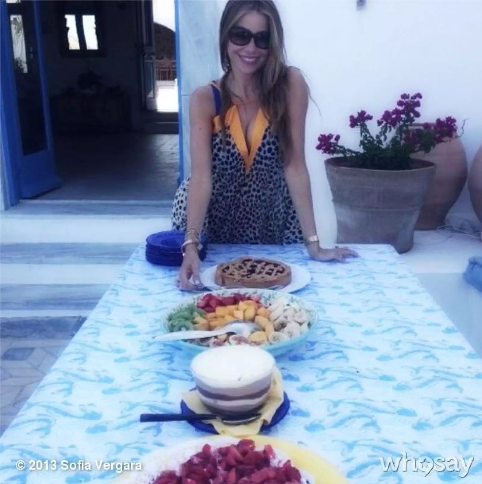 Desde su paradisiaco destino Sofía ha compartido fotografías de las delicias que ha comido.