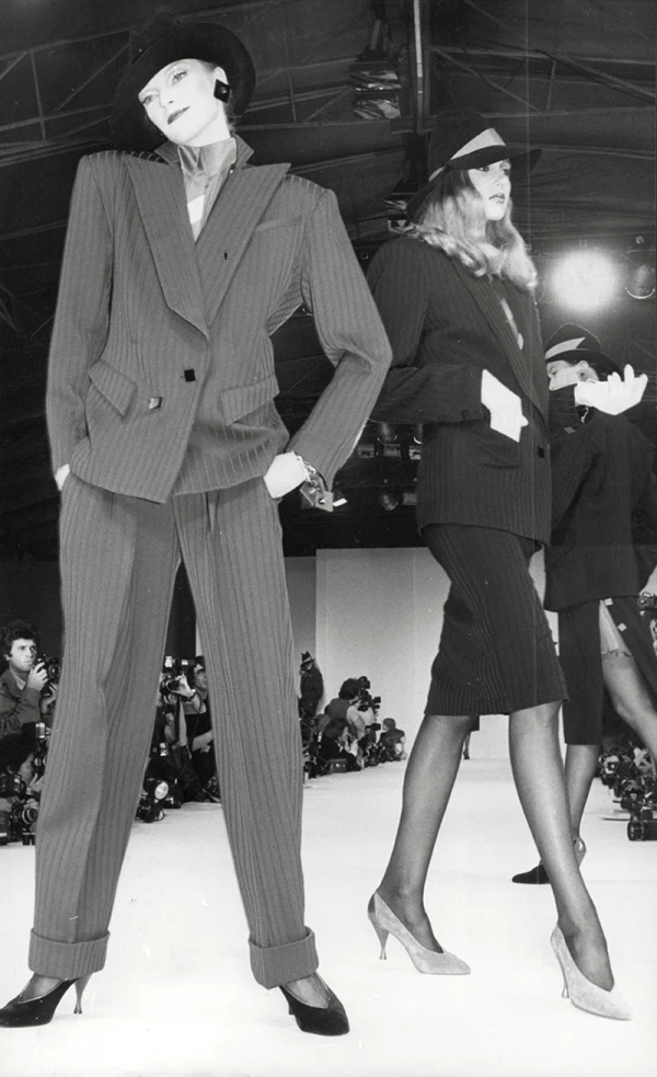 Fashion Women 1981 Model's Wearing Mary Quant Mini Skirt Fashions At The Savoy.