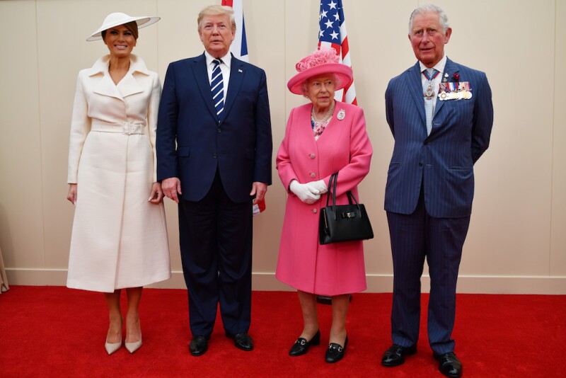Donald Trump durante su visita presidencial a Gran Bretaña.