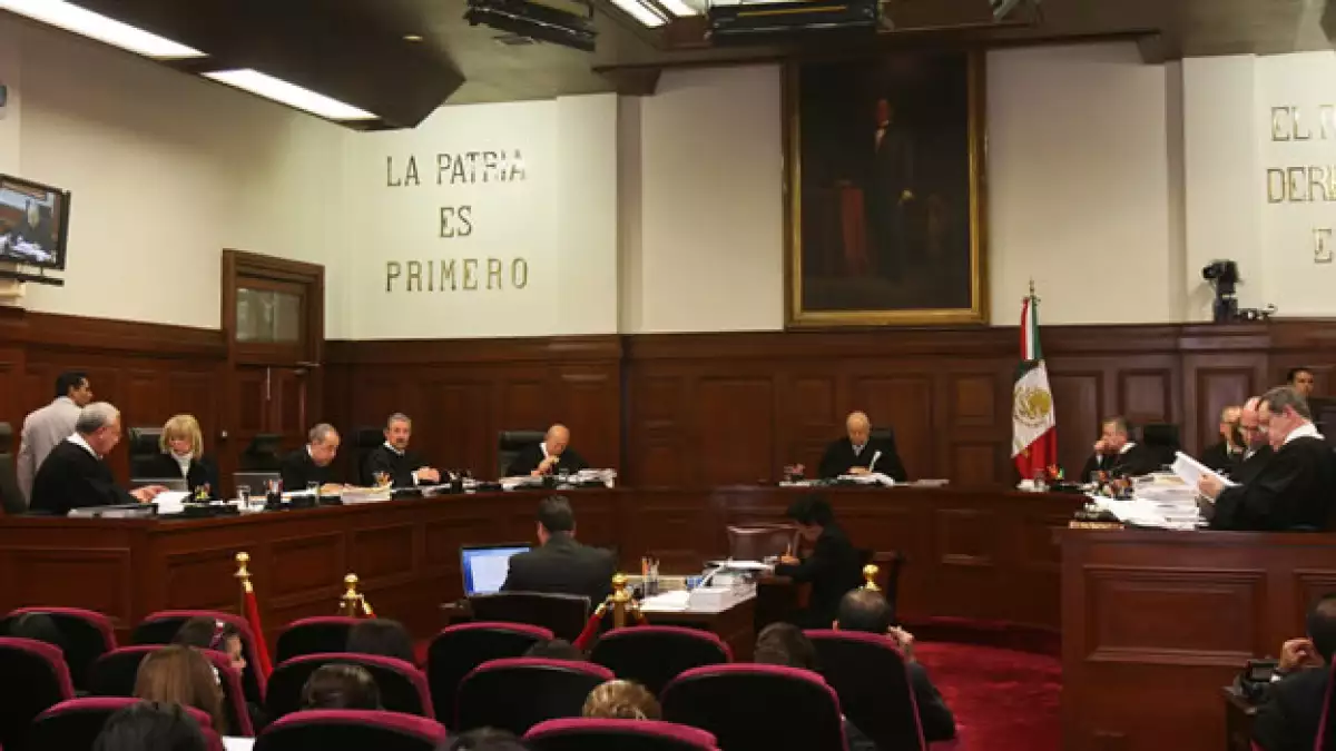 La Suprema Corte de Justicia de la Nación en una sesión