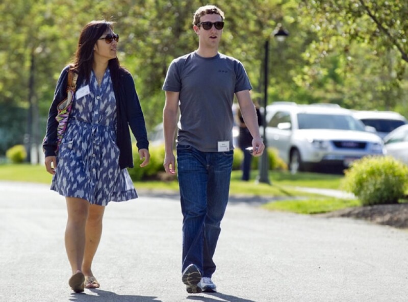 Mark y su esposa Priscila Chan.