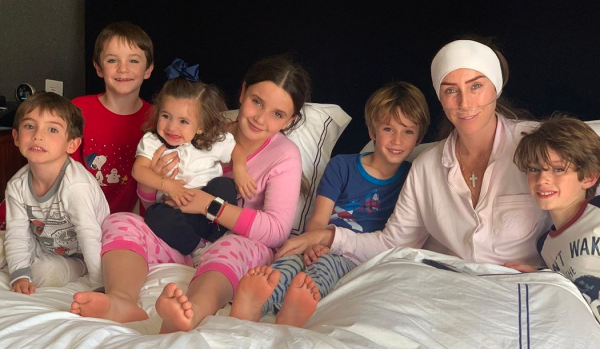Inés Gómez Mont y sus hijos.