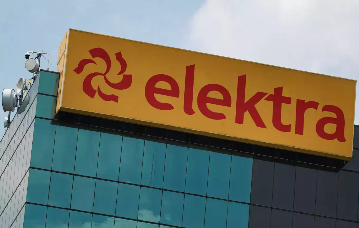 The logo of Elektra is pictured in Mexico City