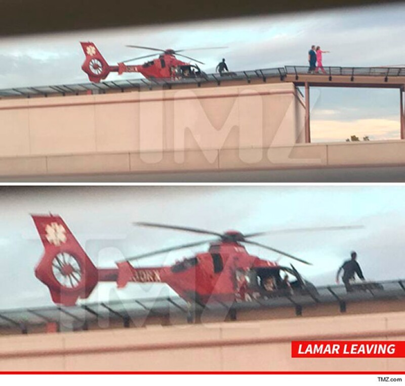 El portal TMZ reveló estas imágenes del traslado de Lamar Odom a Los Ángeles, donde continuará con su recuperación.