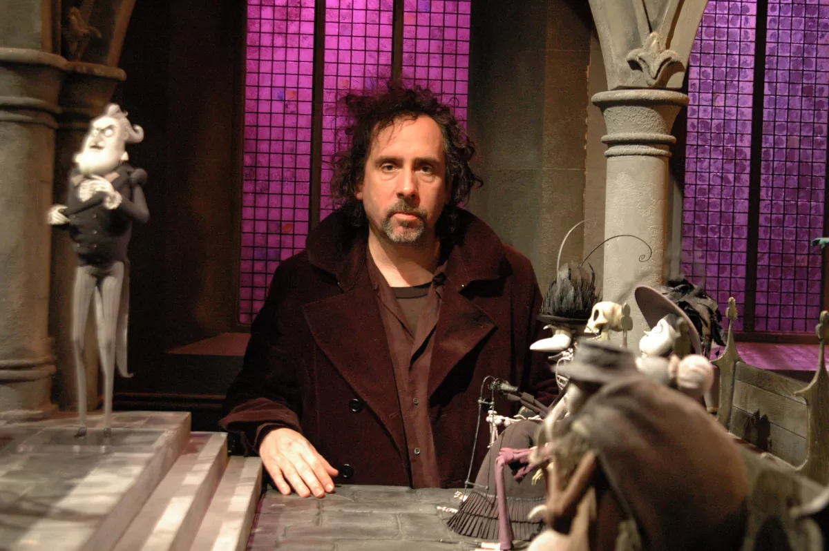 Tim Burton Appearance at "Corpse Bride" Screening with Props and Sets from Film