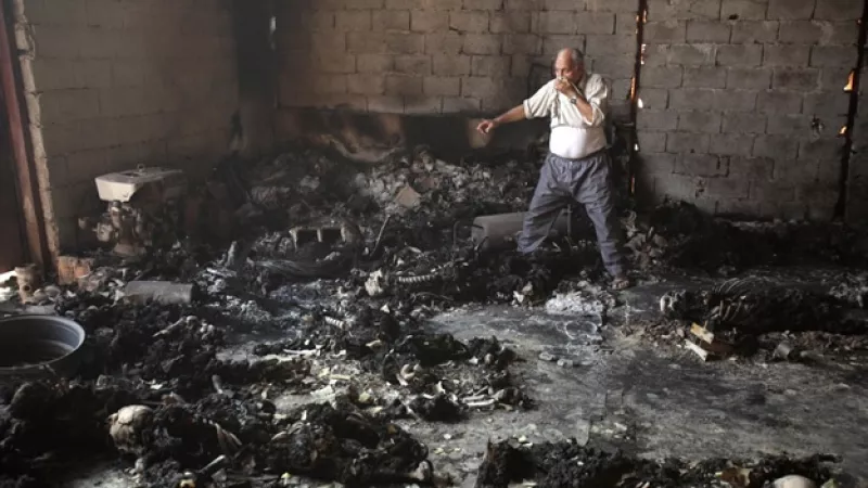 Libia - cuerpos calcinados - Jamahiriya