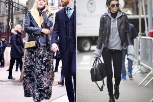 Kendall y Laura Brown de Harpers Bazaar coinciden en que una chamarra de piel es una prenda obligada en todo closet.