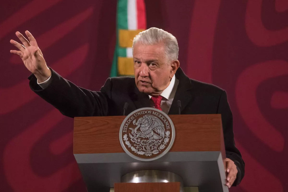El presidente Andrés Manuel López Obrador durante la mañanera