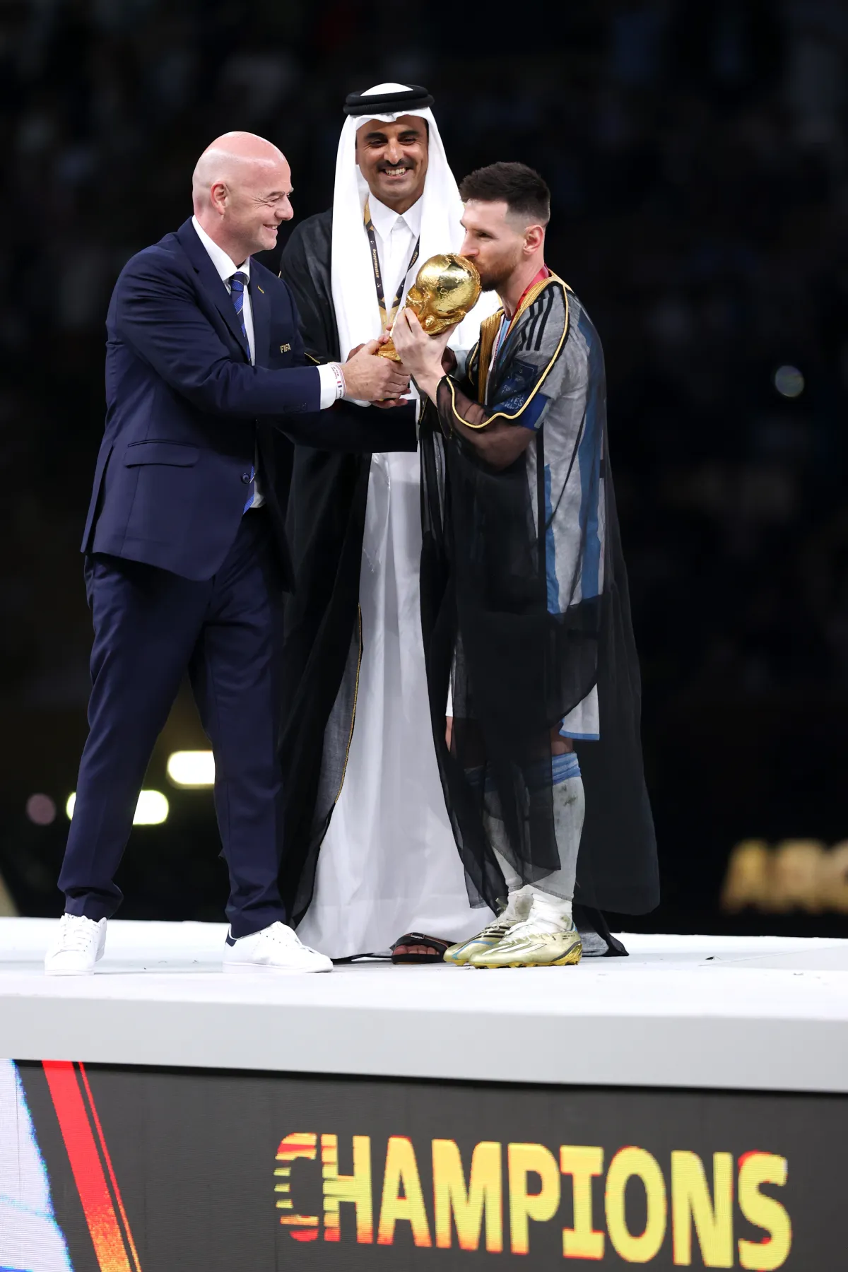 Gianni Infantino y Lionel Messi