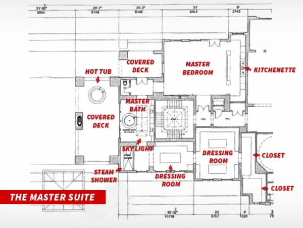 Plano de la mastersuite de Drake obtenido por TMZ.