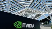 Vista general de la entrada a las oficinas de Nvidia en Santa Clara, California.