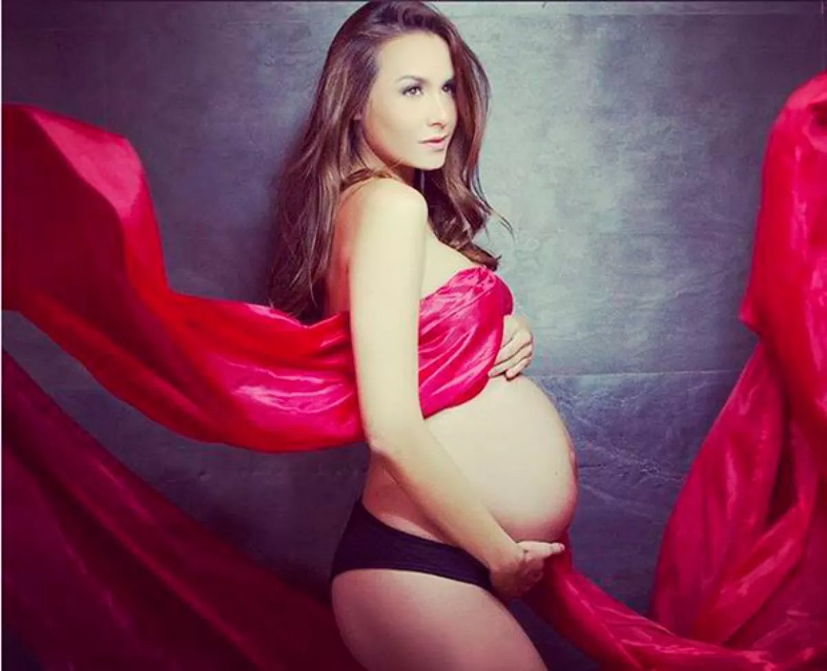 Odalys compartió esta foto tomada antes del nacimiento de Gia.