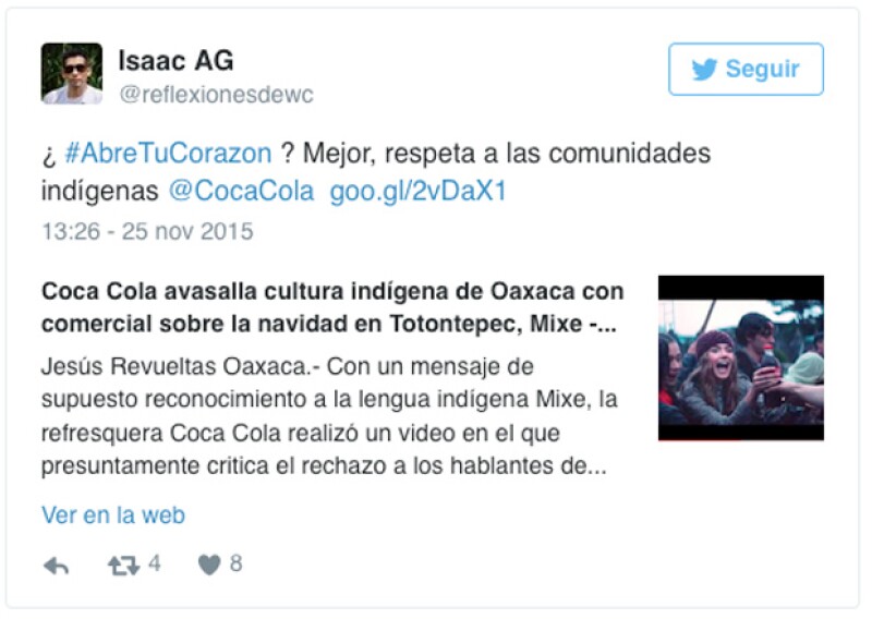 Comentarios de usuarios en Twitter.