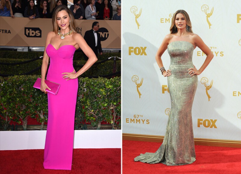 Sofía con los últimos dos looks de red carpet: en los Screen Actors Guild Awards.