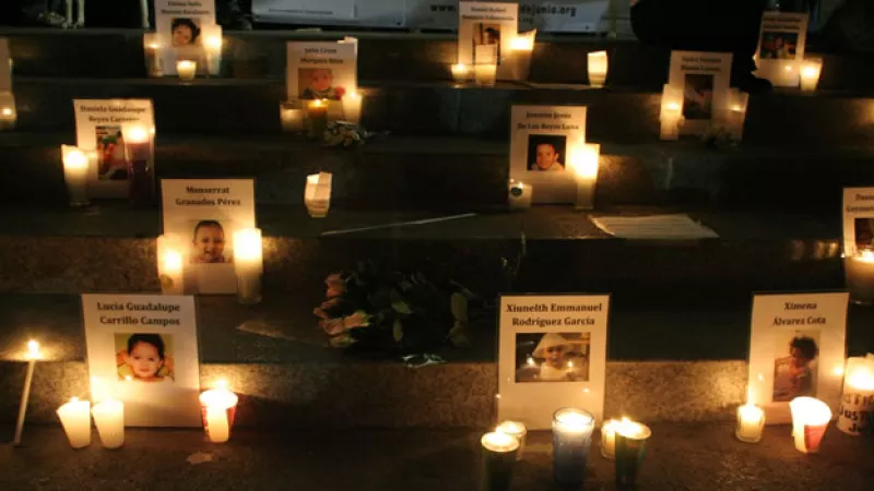 ceremonia luctuosa por guarderia abc