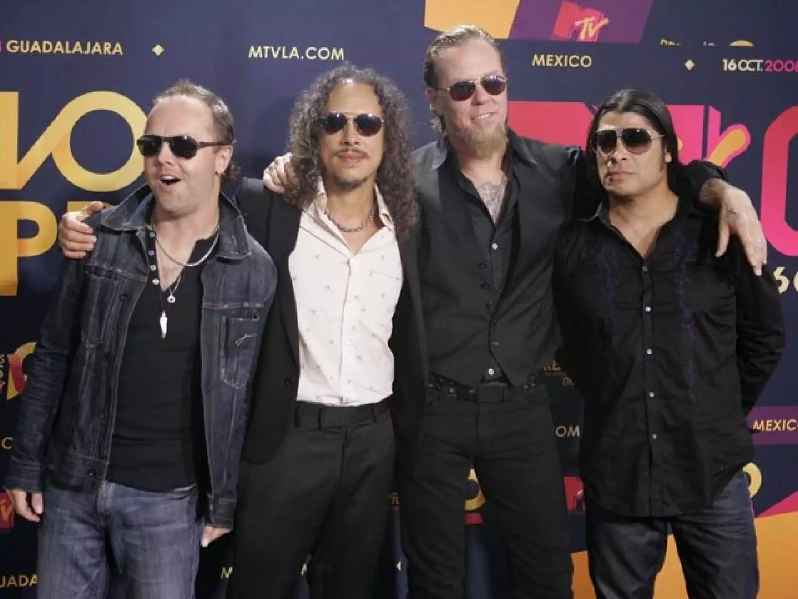 Los legendarios integrantes de Metallica.