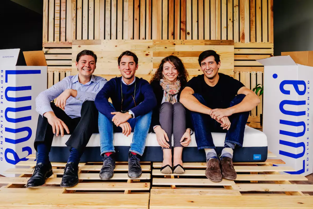 Los fundadores de Luuna.mx (de izq. a der.) Guillermo Villegas, William Kasstam, Lauréne Marie y Carlos Daniel Salinas.