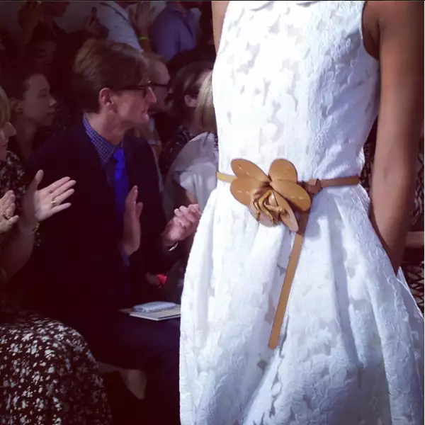 Aerin Lauder @aerin: Bohemian flower belt from the @michaelkors spring show. Feminine and modern.