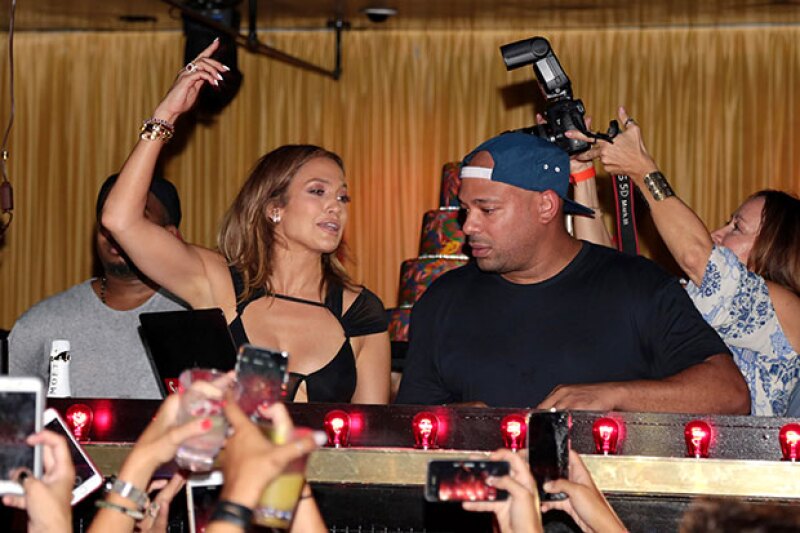 JLo en su cumpleaños pasado, que celebró en el club 1Oak de Nueva York.