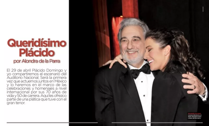 La directora de orquesta entrevistó, para esta edición de la revista Quién, al tenor con quien compartirá escenario hoy en la noche en el Auditorio Nacional.