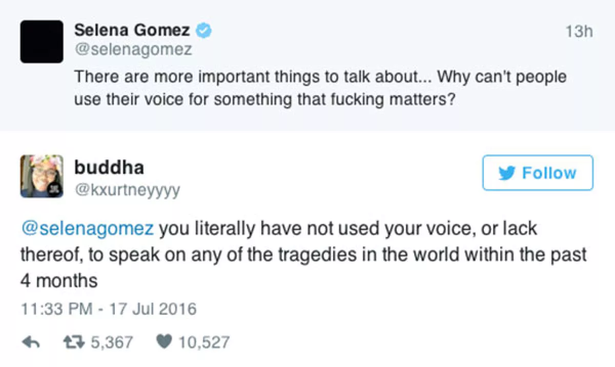 Solo unos minutos bastaron para que la gente comenzara a responderle a la cantante.