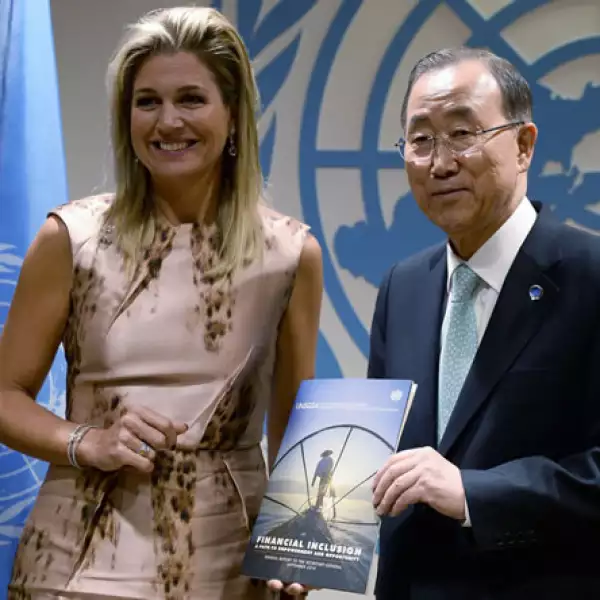 Maxima en con el Secretario General de la ONU, Ban Ki-Moon