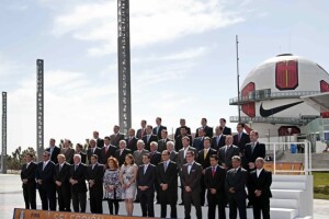 Rosalinda Bueso y Marcelo Ebrard.