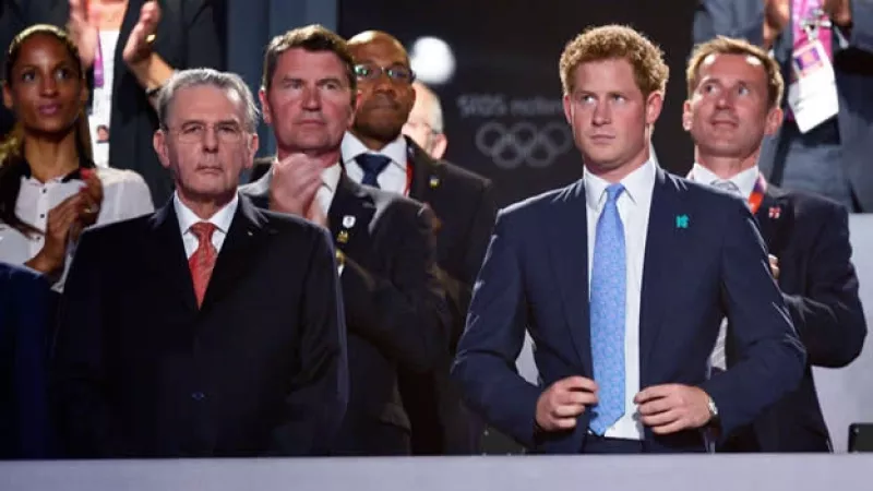 el principe harry en  los juegos olimipcos