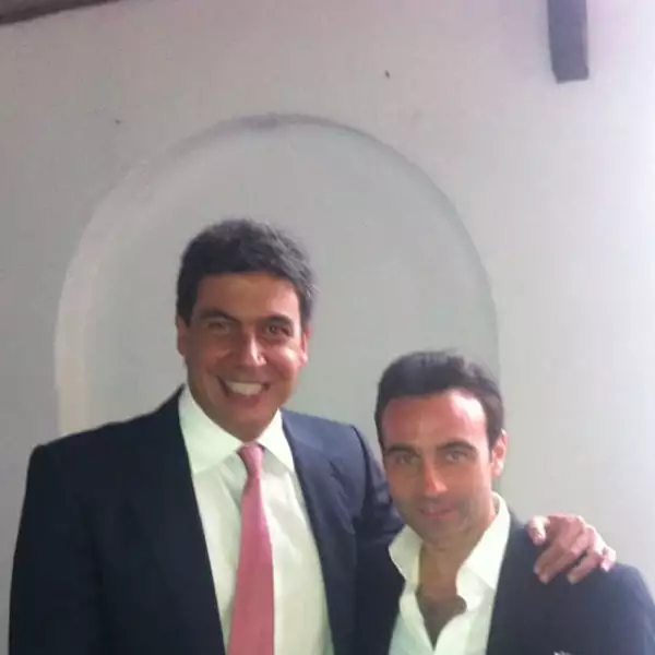 Con el torero Enrique Ponce.