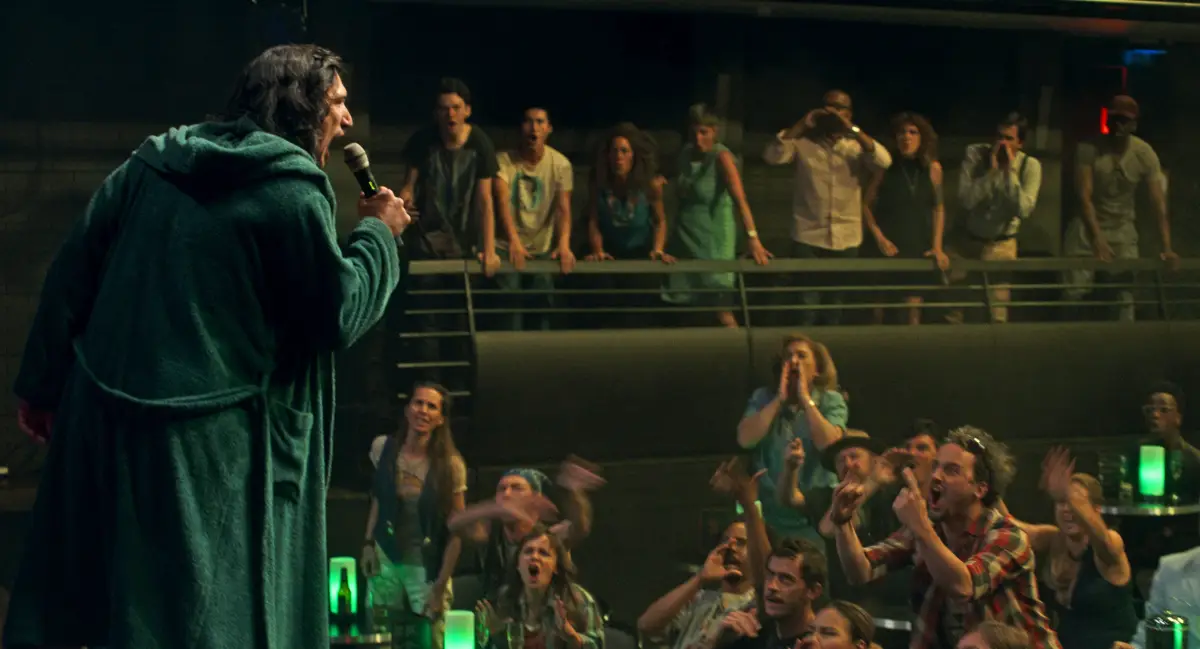 Adam Driver en el poster de Annette, una película de la productora mexicana Piano. (twitter/somospiano)