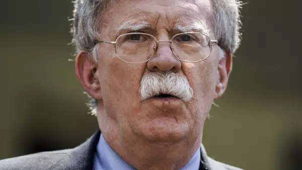 White House national security adviser Bolton speaks about the political unrest in Venezuela, outside the White House in Washington