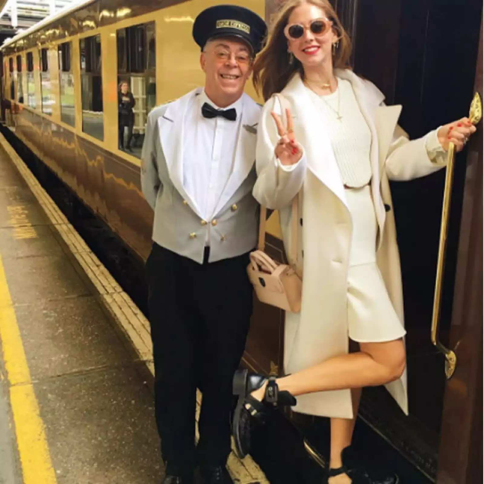 Chiara Ferragni antes de subirse al `Dior Express´.