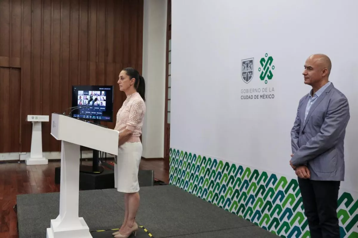 Sheinbaum y el secretario de Obras