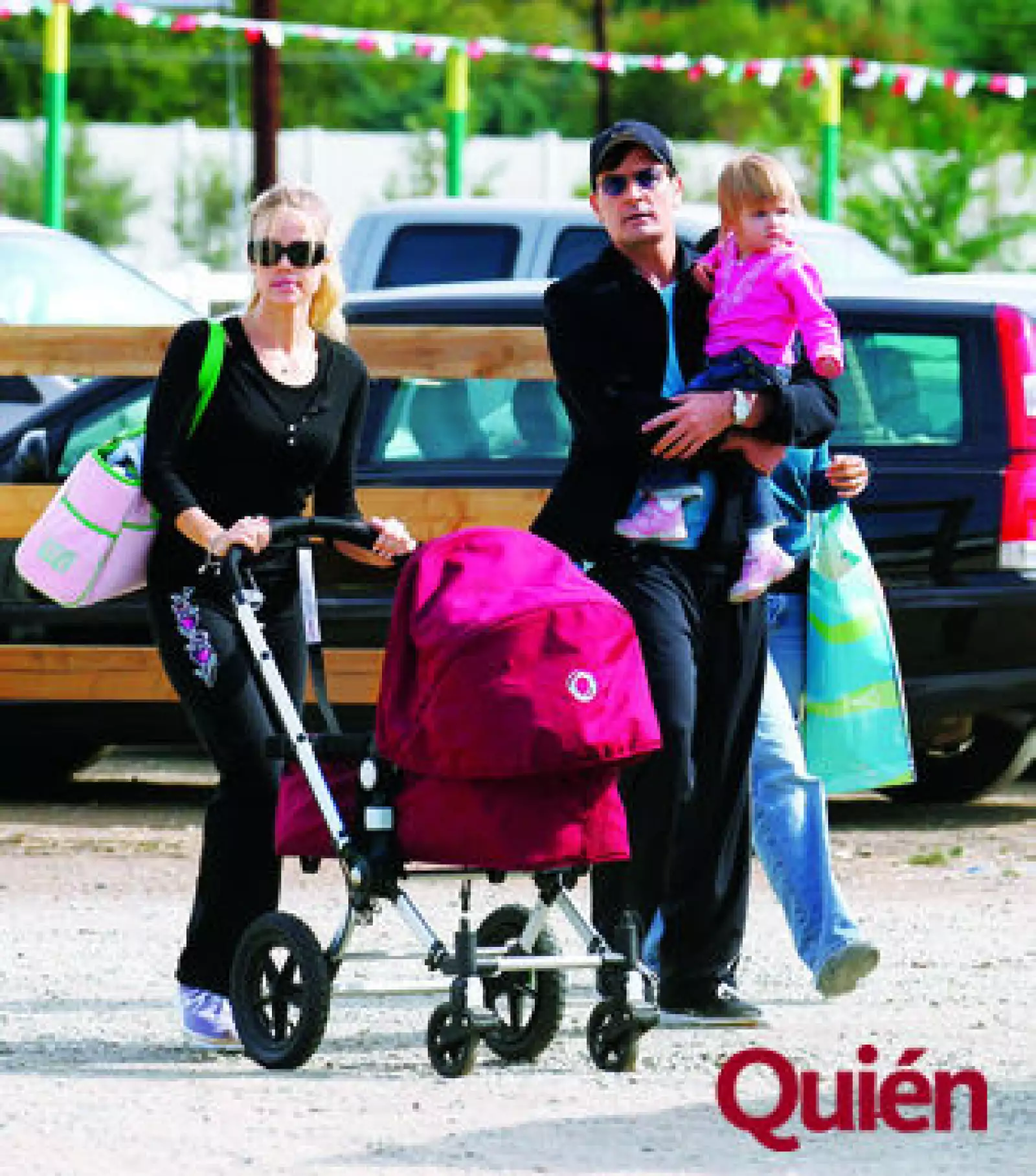 Denise Richards, Charlie Sheen, Lola Rose Sheen Richards, Sam Sheen Richards