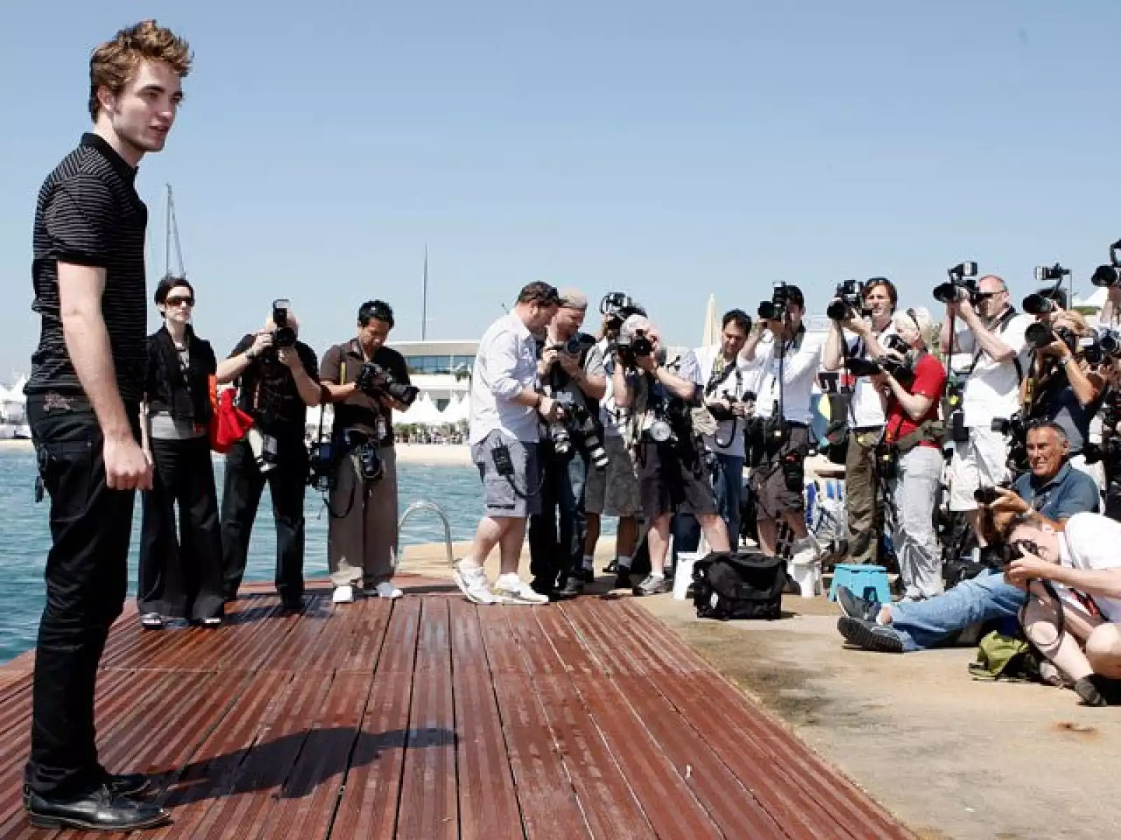 Photo Call a su llegada a Cannes, 2009.