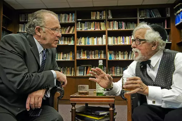 Rick Foucheux in rehearsal as the infamous financier in "Imagining Madoff" at Theater J in Washington, DC.